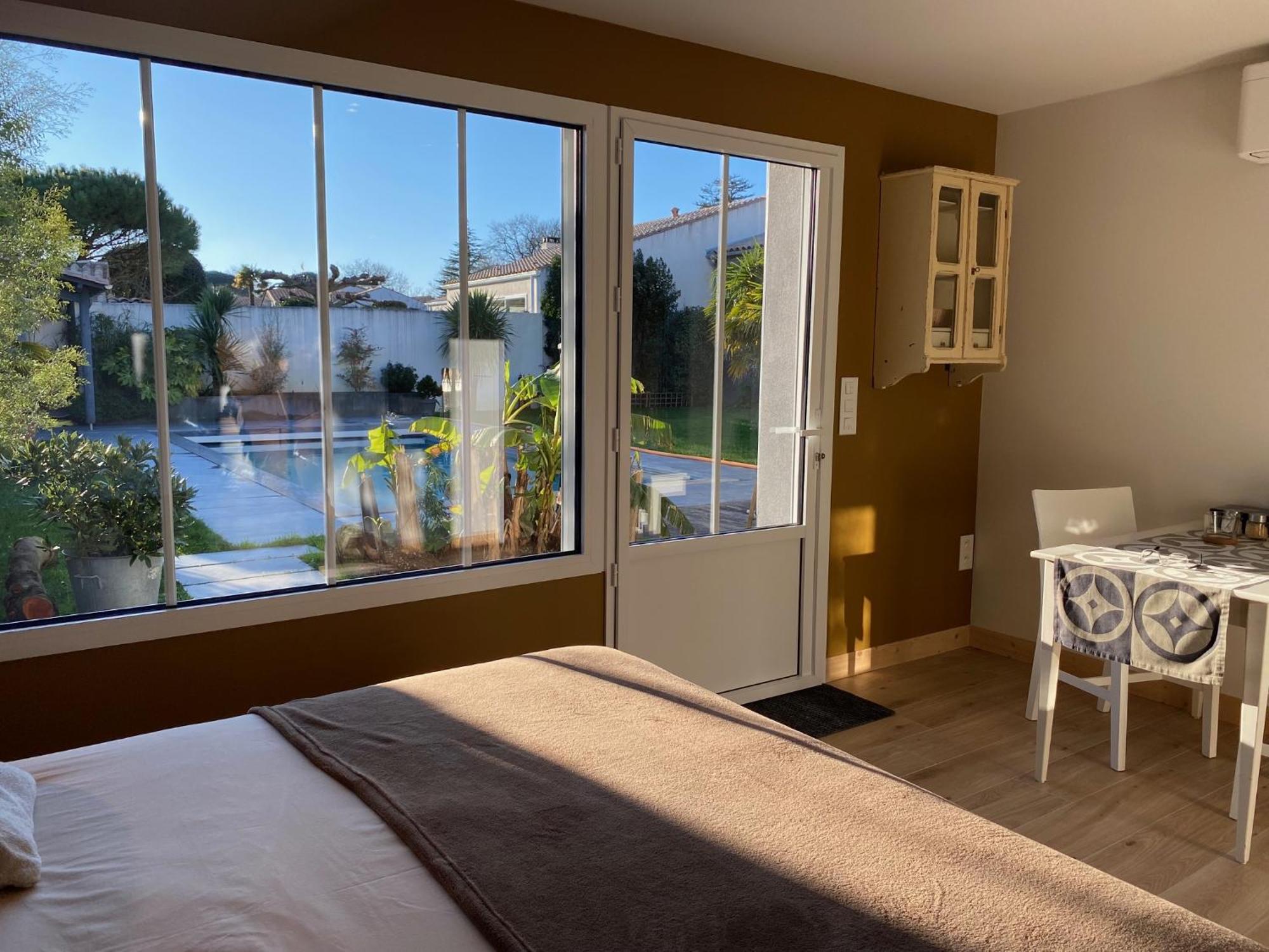 Maison M, Chambre Privee Acces Jardin Piscine Et Jacuzzi Pres De La Rochelle La Rochelle  Rum bild